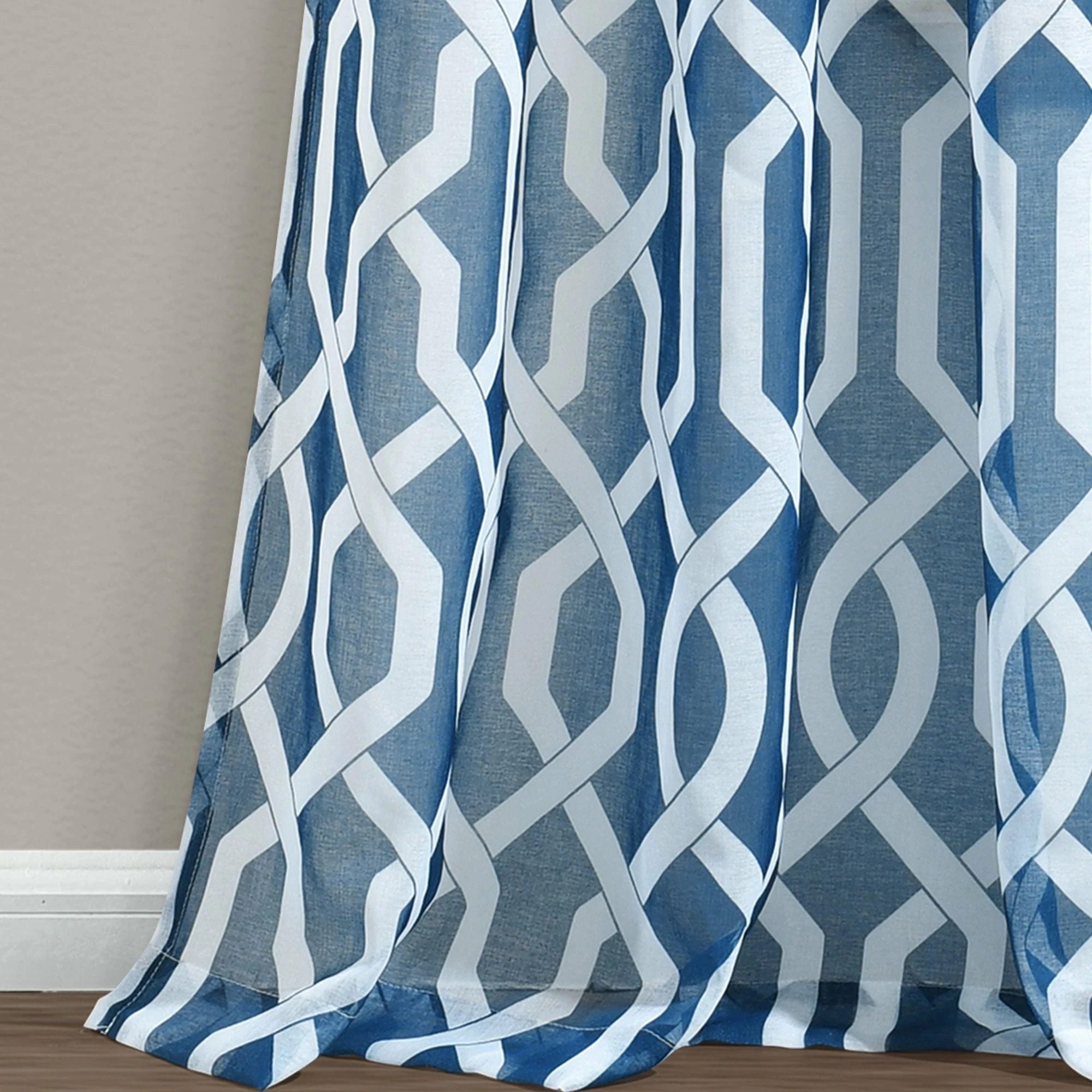 Brand new β¨ Lush Decor Edward Trellis Sheer Window Curtain Panel Pair - 84" X 52" Navy π 7 Brand new β¨ Lush Decor Edward Trellis Sheer Window Curtain Panel Pair - 84" X 52" Navy π - Image 7