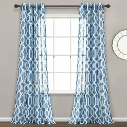 Brand new β¨ Lush Decor Edward Trellis Sheer Window Curtain Panel Pair - 84" X 52" Navy π 17 Brand new β¨ Lush Decor Edward Trellis Sheer Window Curtain Panel Pair - 84" X 52" Navy π -Lush Decor Shop Lush Decor Edward Trellis Sheer Window Curtain Panel Pair 8