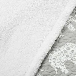 Discount 🧨 Lush Decor Elephant Parade Sherpa Blanket/Coverlet ⌛ -Lush Decor Shop Lush Decor Elephant Parade Sherpa Blanket Coverlet 2
