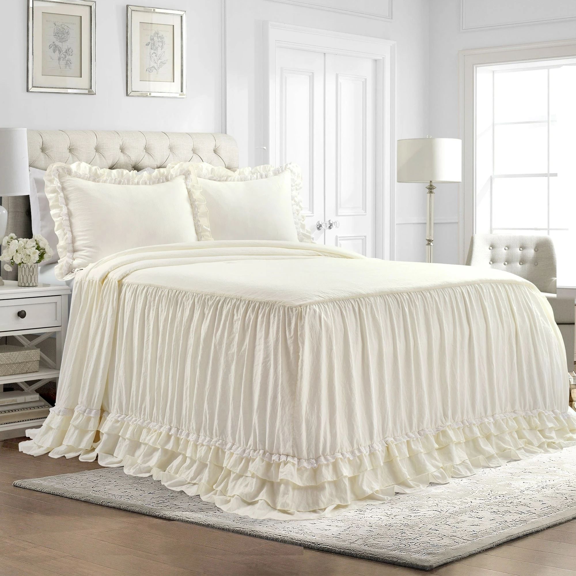 Cheap π Lush Decor Ella Shabby-chic Ruffle Lace Bedspread Set Neutral π₯ 1 Cheap π Lush Decor Ella Shabby-chic Ruffle Lace Bedspread Set Neutral π₯