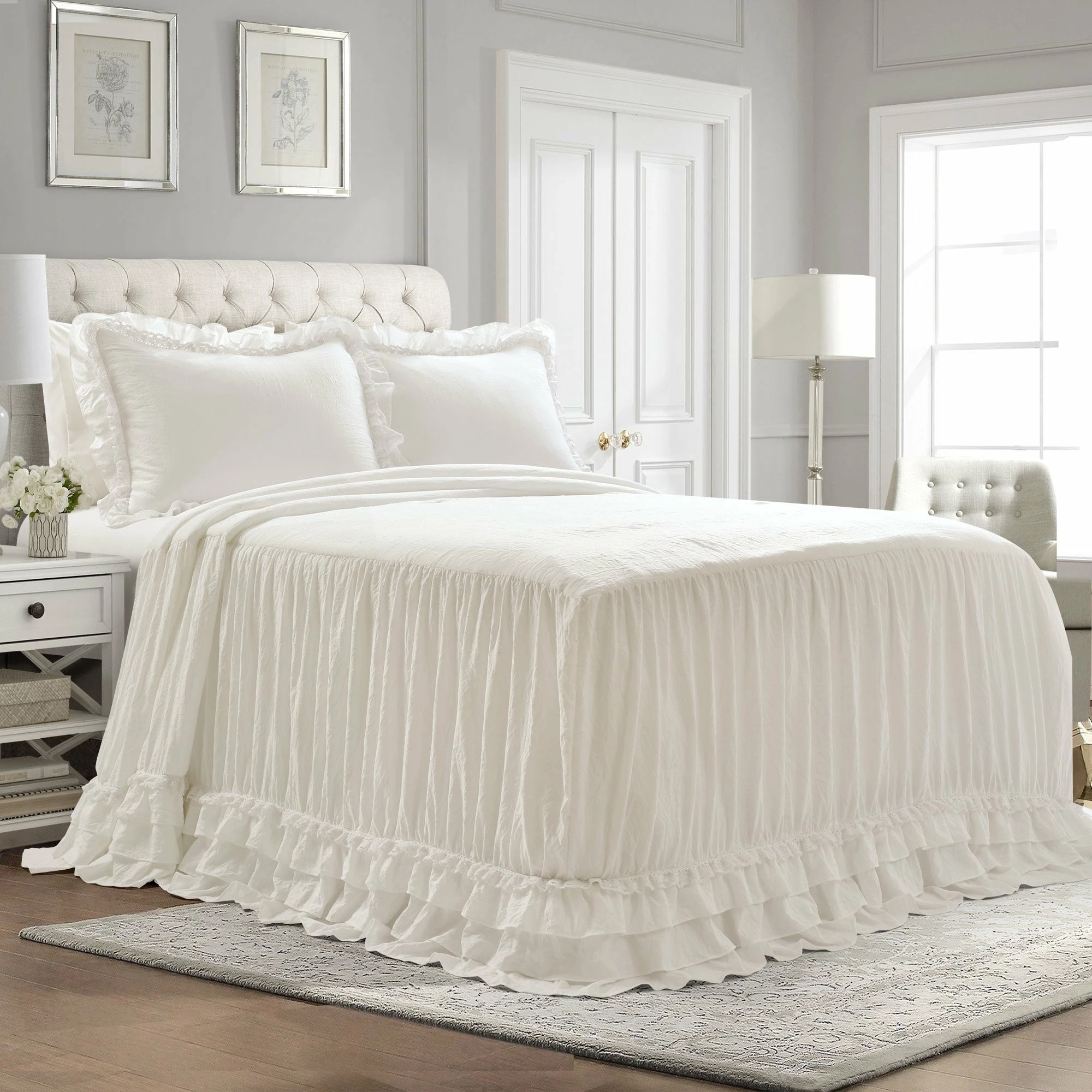 Cheap π Lush Decor Ella Shabby-chic Ruffle Lace Bedspread Set Neutral π₯ 2 Cheap π Lush Decor Ella Shabby-chic Ruffle Lace Bedspread Set Neutral π₯ - Image 2