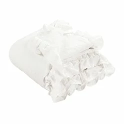 Promo 😉 Lush Decor Ella Shabby Chic Ruffle Lace Throw Blanket White 🌟 -Lush Decor Shop Lush Decor Ella Shabby Chic Ruffle Lace Throw Blanket 1