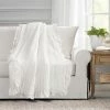 Promo 😉 Lush Decor Ella Shabby Chic Ruffle Lace Throw Blanket White 🌟