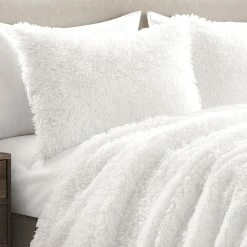 Best Sale 🌟 Lush Decor Emma Faux Fur Comforter Set Ivory ⭐ -Lush Decor Shop Lush Decor Emma Faux Fur 3 Piece Comforter Set 6