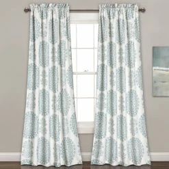 Best deal 💯 Lush Decor Evelyn Medallion Room-darkening Window Curtain Panel Pair Blue 🔔 -Lush Decor Shop Lush Decor Evelyn Medallion Room darkening Window Curtain Panel Pair 0a64eaf7 dd86 4bc7 8ac4 87d02b2a24e7
