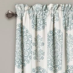 Best deal 💯 Lush Decor Evelyn Medallion Room-darkening Window Curtain Panel Pair Blue 🔔 -Lush Decor Shop Lush Decor Evelyn Medallion Room darkening Window Curtain Panel Pair 45d1a05e b046 4364 bd0a a77091854006