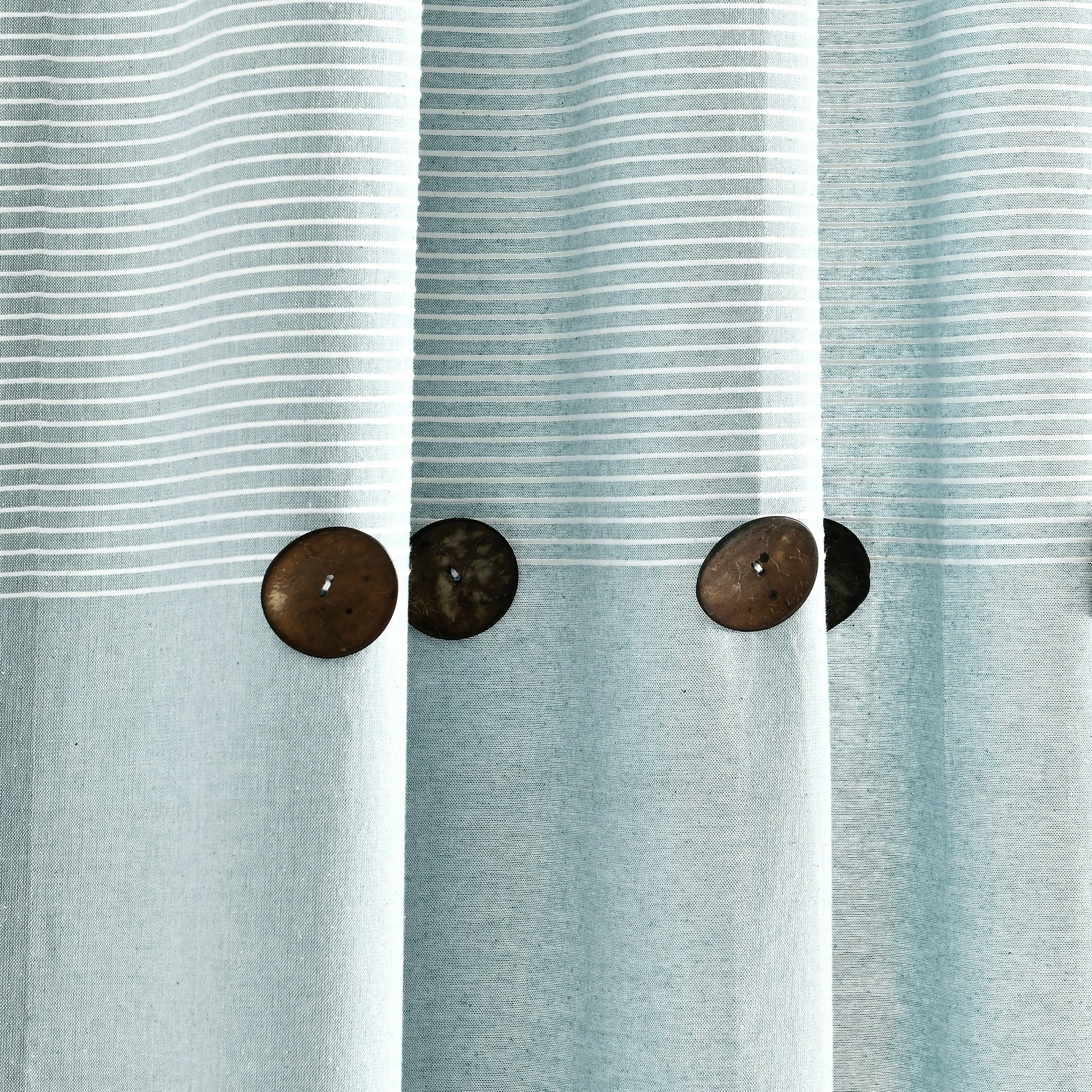 Best reviews of π Lush Decor Farmhouse Button Stripe Yarn Dyed Woven Cotton Window Curtain Panel Pair Blue π 7 Best reviews of π Lush Decor Farmhouse Button Stripe Yarn Dyed Woven Cotton Window Curtain Panel Pair Blue π - Image 7