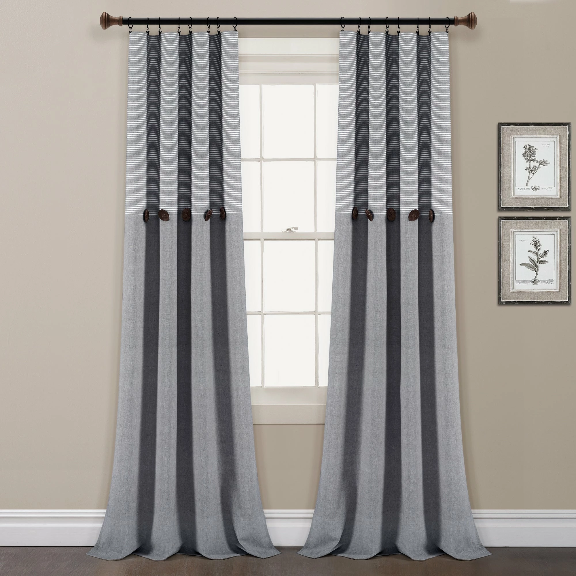 Best reviews of π Lush Decor Farmhouse Button Stripe Yarn Dyed Woven Cotton Window Curtain Panel Pair Blue π 1 Best reviews of π Lush Decor Farmhouse Button Stripe Yarn Dyed Woven Cotton Window Curtain Panel Pair Blue π