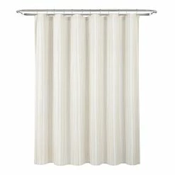 Discount 🔔 Lush Decor Farmhouse Drew Stripe Silver-Infused Antimicrobial Shower Curtain Neutral 🔔 -Lush Decor Shop Lush Decor Farmhouse Drew Stripe Silver Infused Antimicrobial Shower Curtain 6