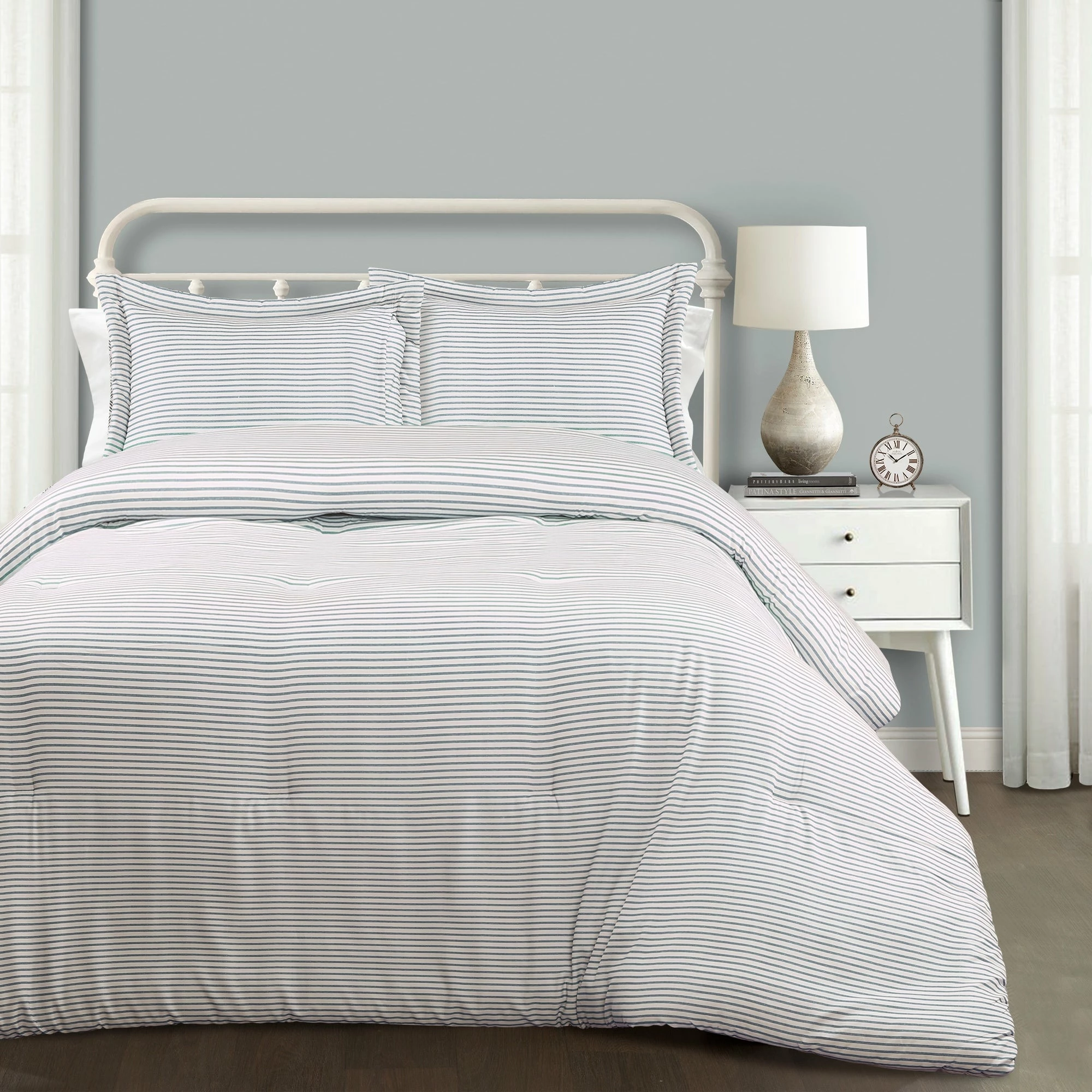 Best deal π Lush Decor Farmhouse Stripe 3-piece Comforter Set Neutral π 15 Best deal π Lush Decor Farmhouse Stripe 3-piece Comforter Set Neutral π - Image 15