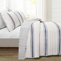 Brand new ❤️ Lush Decor Farmhouse Stripe 3 Piece Quilt Set Neutral 😀 -Lush Decor Shop Lush Decor Farmhouse Stripe 3 Piece Quilt Set 10