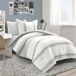 Brand new π Lush Decor Farmhouse Stripe Reversible Cotton 2 Piece Comforter Set Blue π 26 Brand new π Lush Decor Farmhouse Stripe Reversible Cotton 2 Piece Comforter Set Blue π -Lush Decor Shop Lush Decor Farmhouse Stripe Reversible Cotton 2 Piece Comforter Set 11