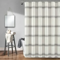 Outlet ❤️ Lush Decor Farmhouse Stripe Shower Curtain Red 🎁 -Lush Decor Shop Lush Decor Farmhouse Stripe Shower Curtain 11