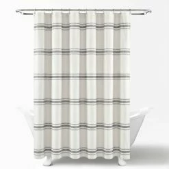 Outlet ❤️ Lush Decor Farmhouse Stripe Shower Curtain Red 🎁 -Lush Decor Shop Lush Decor Farmhouse Stripe Shower Curtain 13