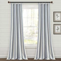 Best Pirce 😀 Lush Decor Farmhouse Stripe Yarn Dyed Cotton Window Curtain Panel Pair Neutral 😉 -Lush Decor Shop Lush Decor Farmhouse Stripe Yarn Dyed Cotton Window Curtain Panel Pair 3