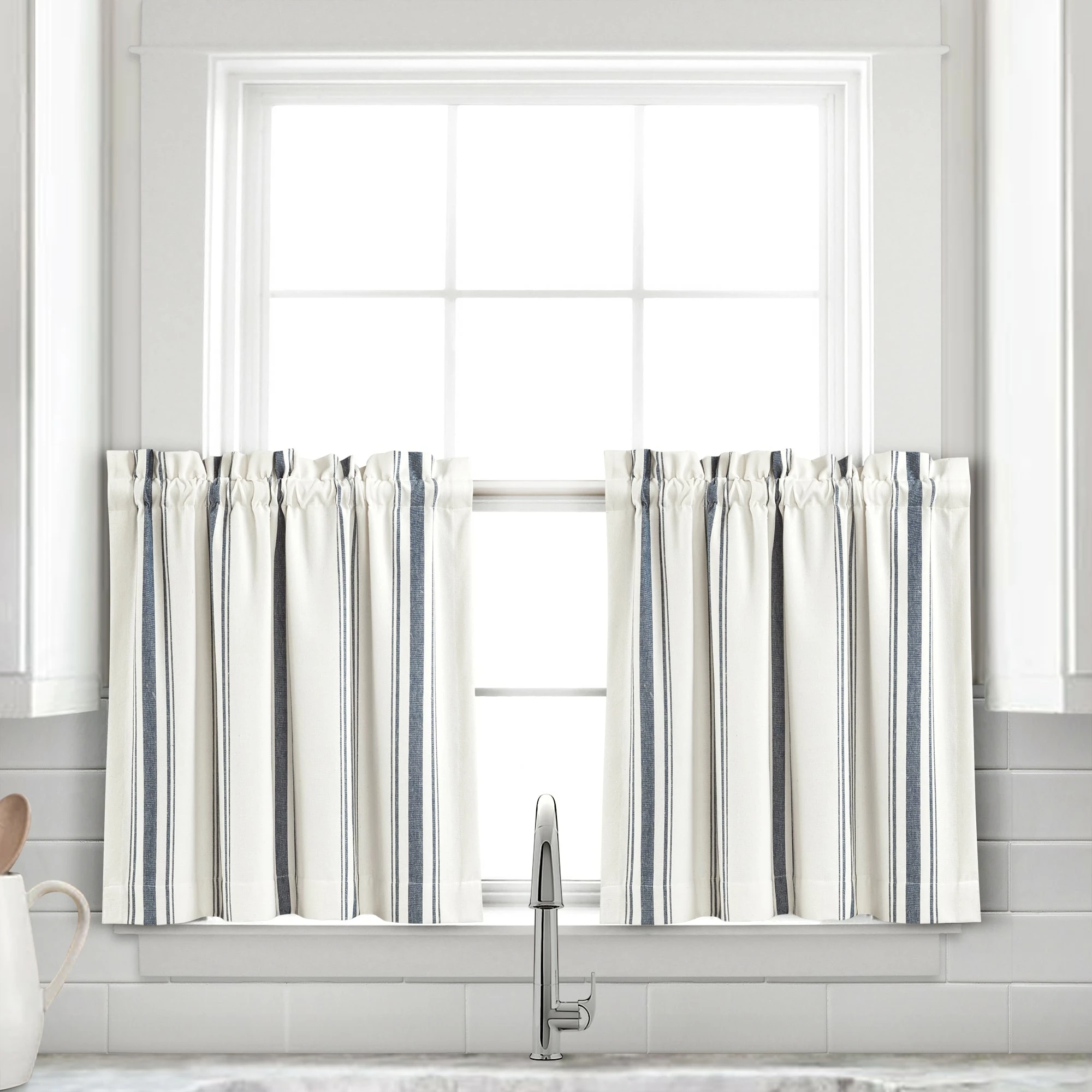 Best reviews of π Lush Decor Farmhouse Stripe Yarn Dyed Recycled Cotton Kitchen Tiers Set Blue π 4 Best reviews of π Lush Decor Farmhouse Stripe Yarn Dyed Recycled Cotton Kitchen Tiers Set Blue π - Image 4