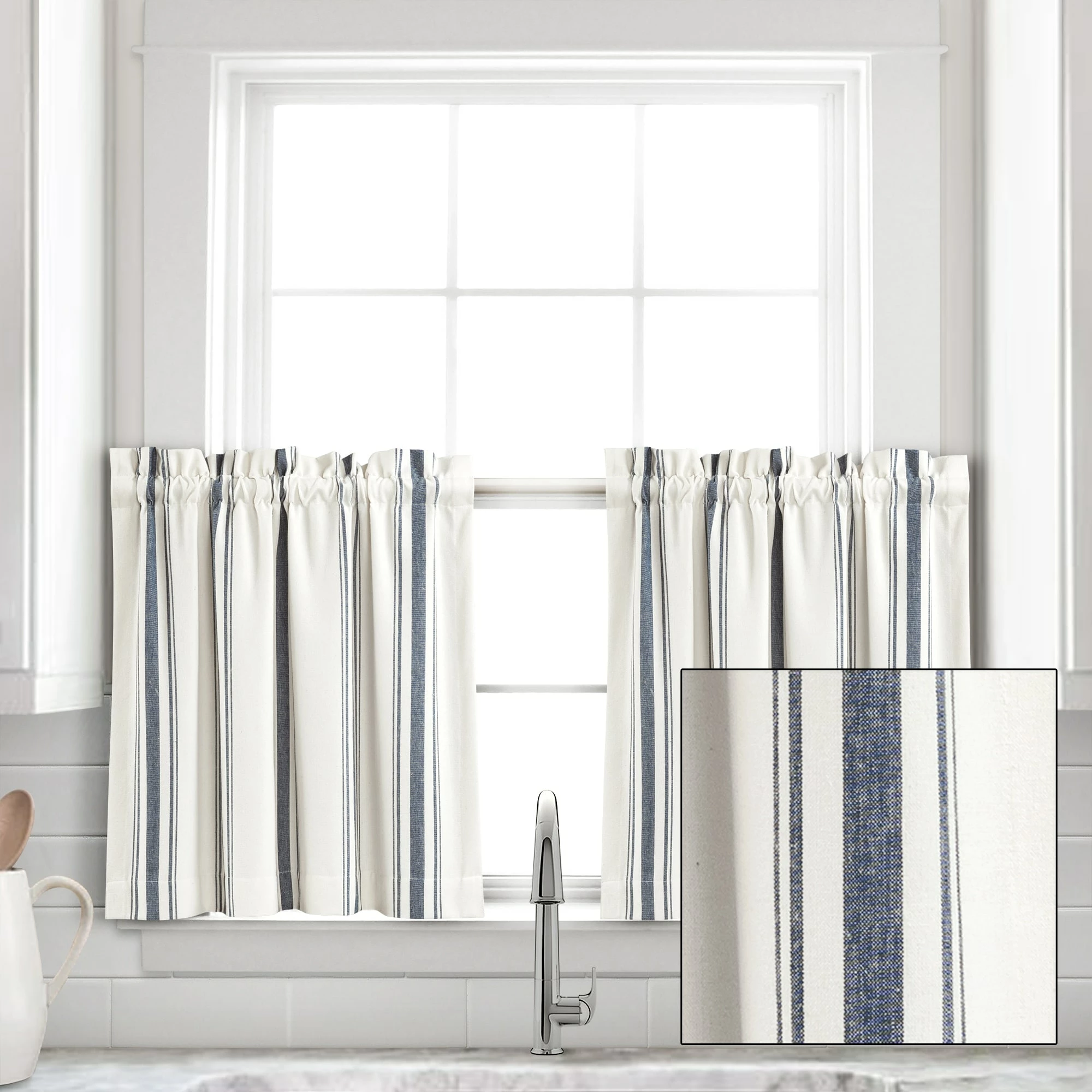 Best reviews of π Lush Decor Farmhouse Stripe Yarn Dyed Recycled Cotton Kitchen Tiers Set Blue π 6 Best reviews of π Lush Decor Farmhouse Stripe Yarn Dyed Recycled Cotton Kitchen Tiers Set Blue π - Image 6