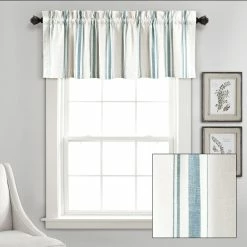 Flash Sale 👏 Lush Decor Farmhouse Stripe Yarn Dyed Recycled Cotton Valance Single Grey ⌛ -Lush Decor Shop Lush Decor Farmhouse Stripe Yarn Dyed Recycled Cotton Valance Single 14