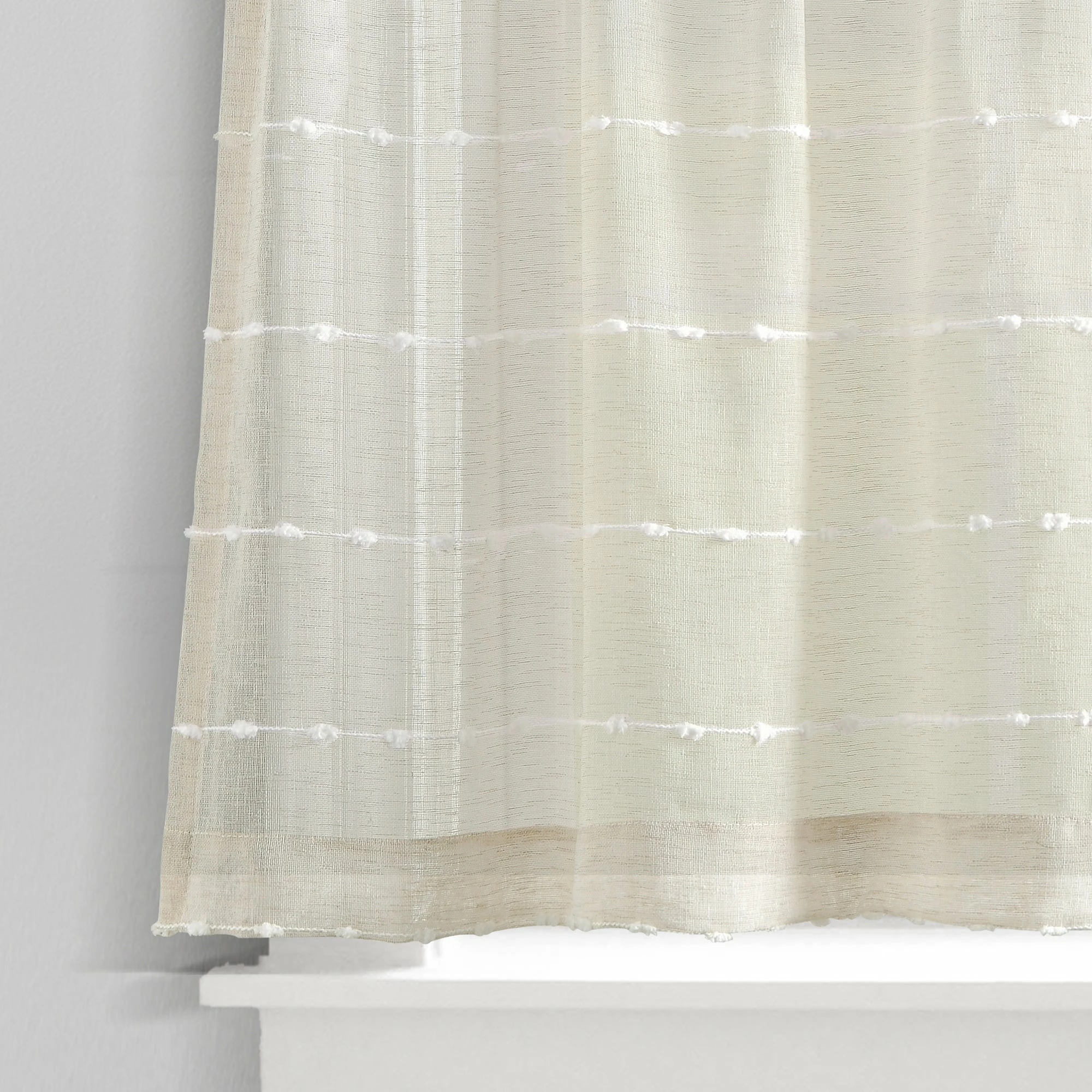 Buy 😉 Lush Decor Farmhouse Textured Sheer Kitchen Tiers Set Gray 🔔 3 Buy 😉 Lush Decor Farmhouse Textured Sheer Kitchen Tiers Set Gray 🔔 - Image 3