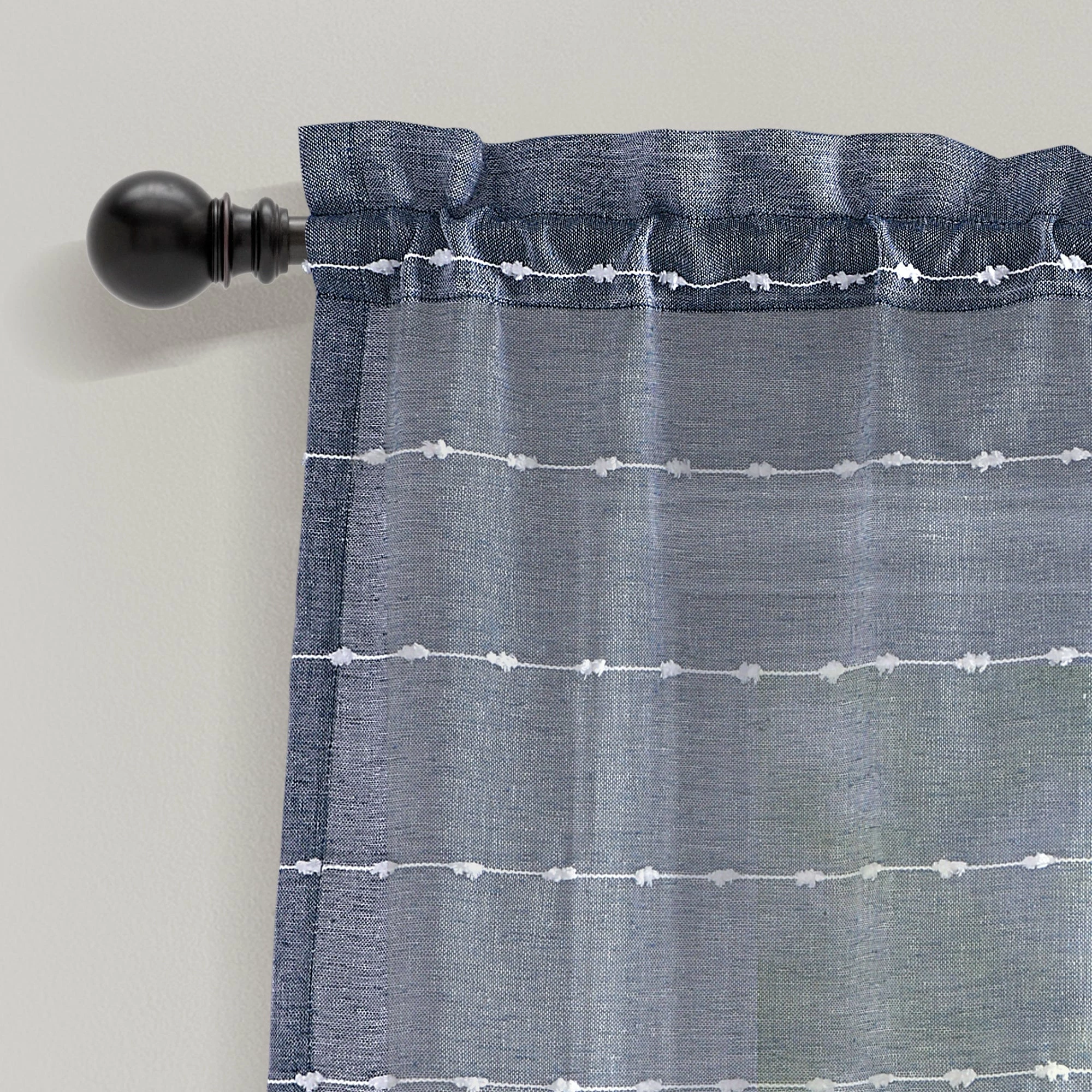 Wholesale 👍 Lush Decor Farmhouse Textured Sheer Valance Single.. Gray 😀 14 Wholesale 👍 Lush Decor Farmhouse Textured Sheer Valance Single.. Gray 😀 - Image 14