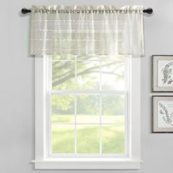 Wholesale 👍 Lush Decor Farmhouse Textured Sheer Valance Single.. Gray 😀