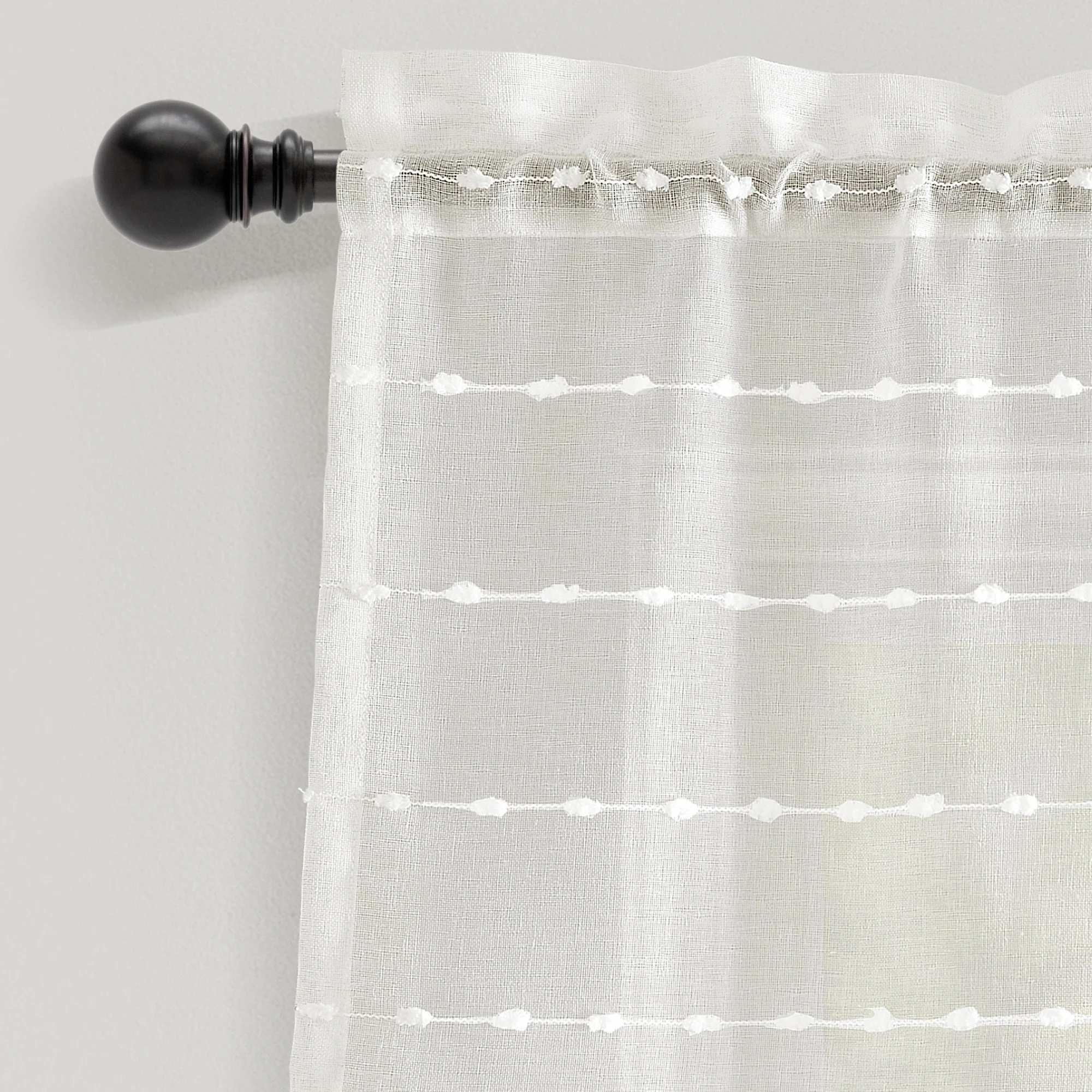 Wholesale 👍 Lush Decor Farmhouse Textured Sheer Valance Single.. Gray 😀 6 Wholesale 👍 Lush Decor Farmhouse Textured Sheer Valance Single.. Gray 😀 - Image 6