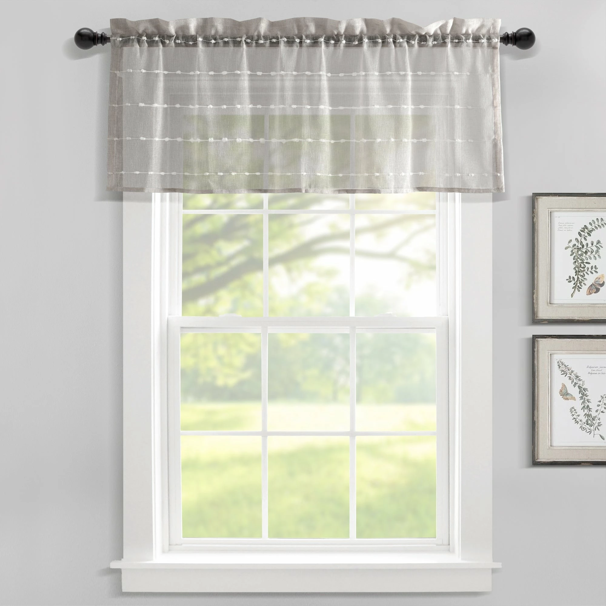 Wholesale 👍 Lush Decor Farmhouse Textured Sheer Valance Single.. Gray 😀 8 Wholesale 👍 Lush Decor Farmhouse Textured Sheer Valance Single.. Gray 😀 - Image 8