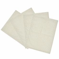Budget 🧨 Lush Decor Farmhouse Ticking Stripe Yarn Dyed Placemat, 4-Pack - 14" X 19" 😍 -Lush Decor Shop Lush Decor Farmhouse Ticking Stripe Yarn Dyed Placemat2C 4 Pack 3