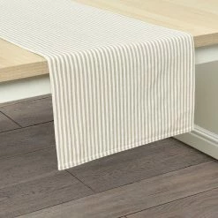 Buy ❤️ Lush Decor Farmhouse Ticking Stripe Yarn Dyed Table Runner - 13" X 72" 🎁 -Lush Decor Shop Lush Decor Farmhouse Ticking Stripe Yarn Dyed Table Runner 2
