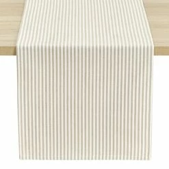 Buy ❤️ Lush Decor Farmhouse Ticking Stripe Yarn Dyed Table Runner - 13" X 72" 🎁 -Lush Decor Shop Lush Decor Farmhouse Ticking Stripe Yarn Dyed Table Runner 3