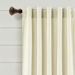 Brand new 💯 Lush Decor Farmhouse Vintage Stripe Yarn Dyed Cotton Back Tab/Rod Pocket Window Curtain Panels Black ⌛ -Lush Decor Shop Lush Decor Farmhouse Vintage Stripe Yarn Dyed Cotton Back Tab Rod Pocket Window Curtain Panels 8