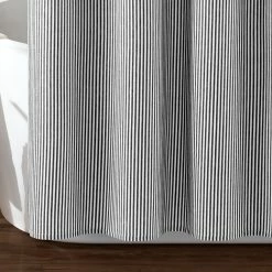 New ⌛ Lush Decor Farmhouse Vintage Stripe Yarn Dyed Eco-Friendly Recycled Cotton Shower Curtain Neutral 🥰 -Lush Decor Shop Lush Decor Farmhouse Vintage Stripe Yarn Dyed Eco Friendly Recycled Cotton Shower Curtain 3