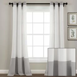 Cheapest π Lush Decor Faux Linen Grommet Colorblock Window Curtain Single Panel - 84" X 40" β 29 Cheapest π Lush Decor Faux Linen Grommet Colorblock Window Curtain Single Panel - 84" X 40" β -Lush Decor Shop Lush Decor Faux Linen Grommet Colorblock Window Curtain Single Panel 14