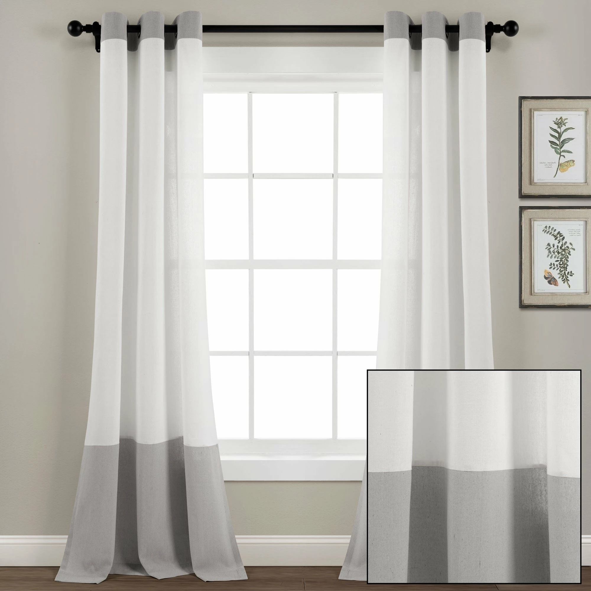 Cheapest π Lush Decor Faux Linen Grommet Colorblock Window Curtain Single Panel - 84" X 40" β 15 Cheapest π Lush Decor Faux Linen Grommet Colorblock Window Curtain Single Panel - 84" X 40" β - Image 15