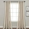 Cheapest 🎁 Lush Decor Faux Linen Grommet Window Curtain Panel Pair - 84" X 52" Dark Linen ⌛
