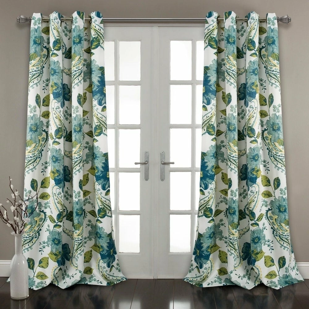 Cheap π Lush Decor Floral Paisley Curtain Panel Pair Blue/green π 5 Cheap π Lush Decor Floral Paisley Curtain Panel Pair Blue/green π - Image 5