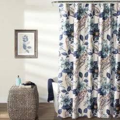 Flash Sale 😉 Lush Decor Floral Paisley Shower Curtain Blue ⌛
