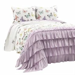 Best Pirce ❤️ Lush Decor Flutter Butterfly 3-piece Quilt Set Lilac ✔️ 20 Best Pirce ❤️ Lush Decor Flutter Butterfly 3-piece Quilt Set Lilac ✔️ -Lush Decor Shop Lush Decor Flutter Butterfly 3 piece Quilt Set 5