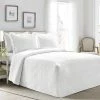 Coupon 😀 Lush Decor French Country Geo Ruffle 👗 Skirt 3-piece Bedspread Set White 🎁