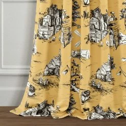Best Pirce ✨ Lush Decor French Country Toile Room Darkening Window Curtain Panel Pair Yellow & Gray 👍 -Lush Decor Shop Lush Decor French Country Toile Room Darkening Window Curtain Panel Pair 14