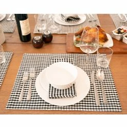 New 🛒 Lush Decor Gingham Check Yarn Dyed Placemat (Set Of 4) - 14" X 19" 🥰
