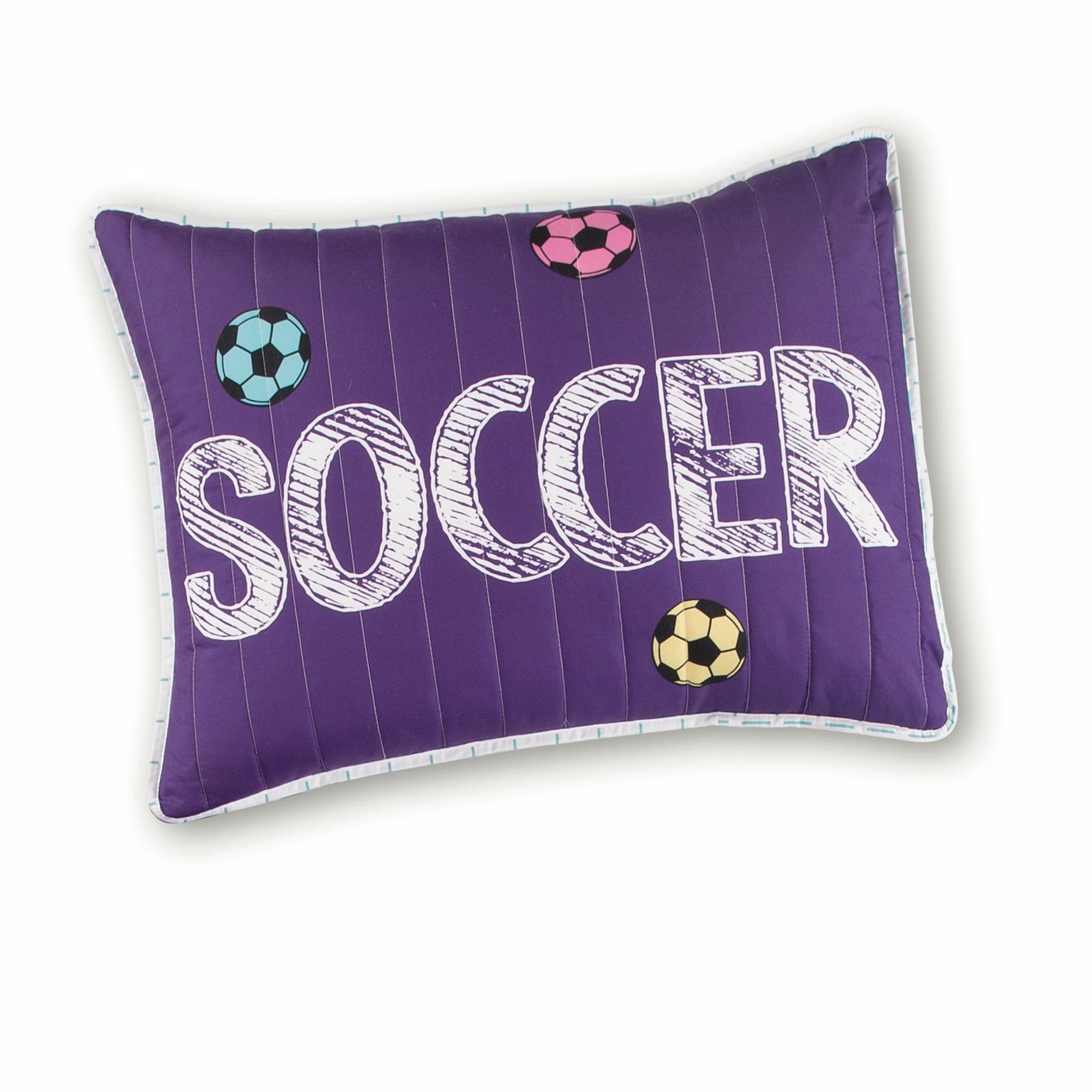 Buy 𧨠Lush Decor π§ Girls Soccer Kick Quilt Set White/turquoise π€© 8 Buy 𧨠Lush Decor π§ Girls Soccer Kick Quilt Set White/turquoise π€© - Image 8