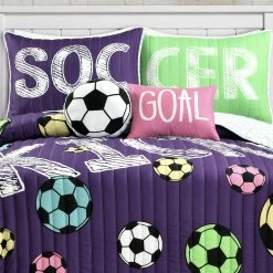 Buy 𧨠Lush Decor π§ Girls Soccer Kick Quilt Set White/turquoise π€© 24 Buy 𧨠Lush Decor π§ Girls Soccer Kick Quilt Set White/turquoise π€© -Lush Decor Shop Lush Decor Girls Soccer Kick Quilt Set 9