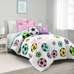 Flash Sale βοΈ Lush Decor π§ Girls Soccer Kick Reversible Oversized Comforter Purple π― 23 Flash Sale βοΈ Lush Decor π§ Girls Soccer Kick Reversible Oversized Comforter Purple π― -Lush Decor Shop Lush Decor Girls Soccer Kick Reversible Oversized Comforter