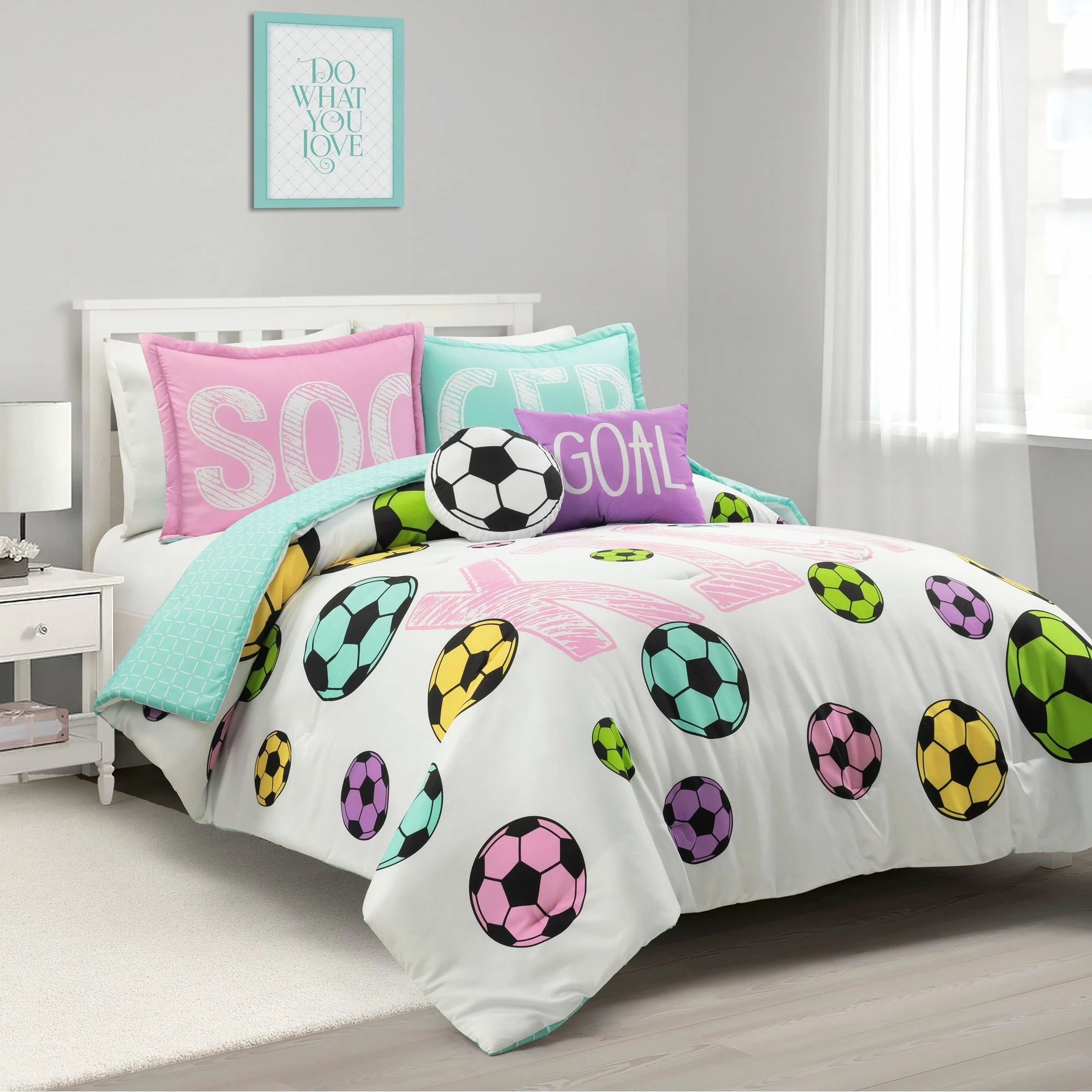 Flash Sale βοΈ Lush Decor π§ Girls Soccer Kick Reversible Oversized Comforter Purple π― 13 Flash Sale βοΈ Lush Decor π§ Girls Soccer Kick Reversible Oversized Comforter Purple π― - Image 13