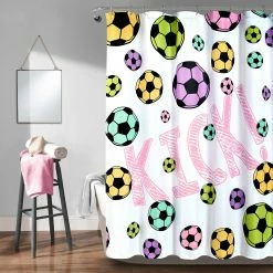 Cheap βοΈ Lush Decor π§ Girls Soccer Kick Shower Curtain Single White/turquoise β 15 Cheap βοΈ Lush Decor π§ Girls Soccer Kick Shower Curtain Single White/turquoise β -Lush Decor Shop Lush Decor Girls Soccer Kick Shower Curtain Single 3