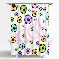 Cheap βοΈ Lush Decor π§ Girls Soccer Kick Shower Curtain Single White/turquoise β 20 Cheap βοΈ Lush Decor π§ Girls Soccer Kick Shower Curtain Single White/turquoise β -Lush Decor Shop Lush Decor Girls Soccer Kick Shower Curtain Single 8