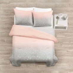 Discount ✔️ Lush Decor Glitter Ombre Metallic Print Comforter Set Aqua & Gray 👏 -Lush Decor Shop Lush Decor Glitter Ombre Metallic Print Comforter Set 6