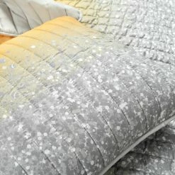 Outlet 🥰 Lush Decor Glitter Ombre Metallic Print Quilt Set Yellow & Gray 🌟 -Lush Decor Shop Lush Decor Glitter Ombre Metallic Print Quilt Set 11