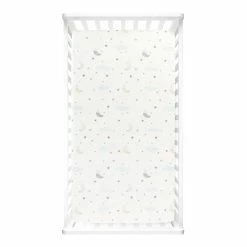 Buy ✨ Lush Decor Goodnight Little Moon Soft & Plush Fitted Crib Sheet - 52"x 28" X 9" ⭐